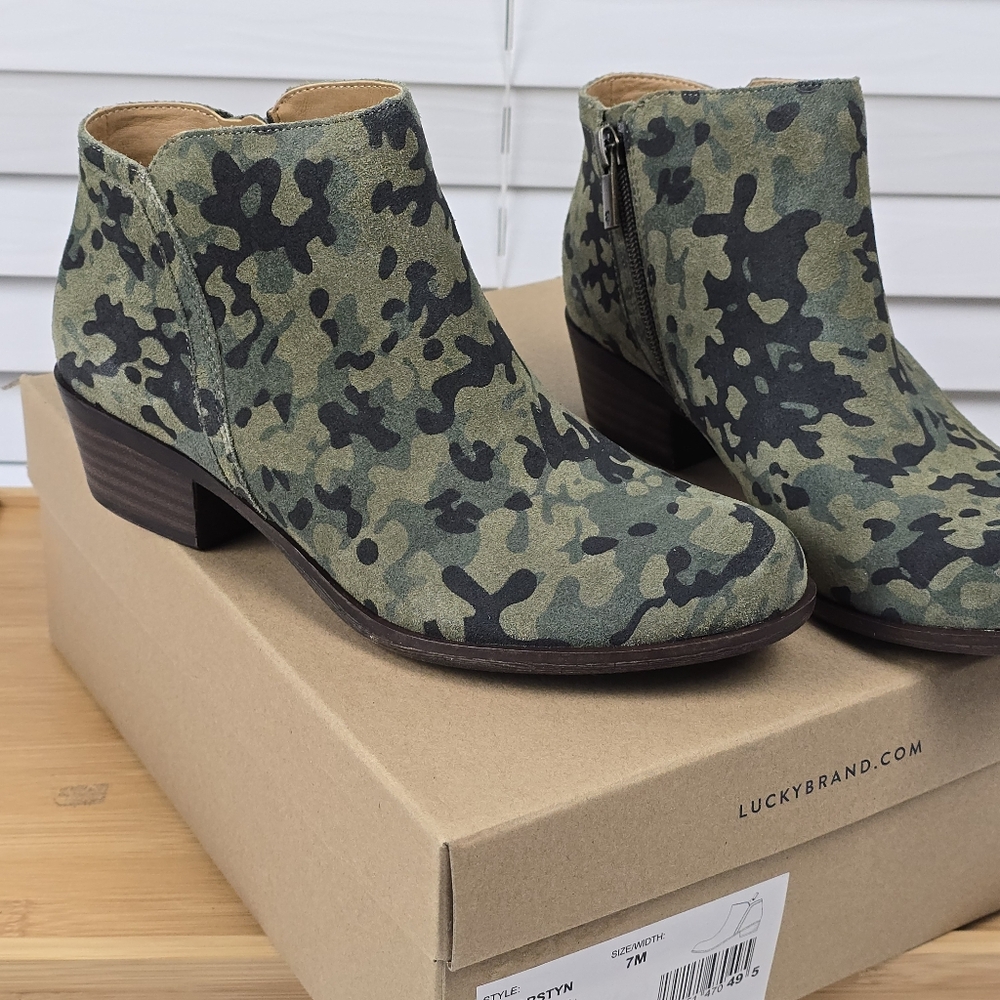 Lucky Brand Camouflage Ankle Boots